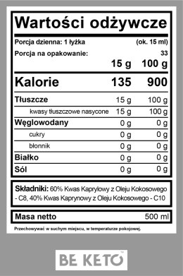 Olej MCT C8+C10 500ml