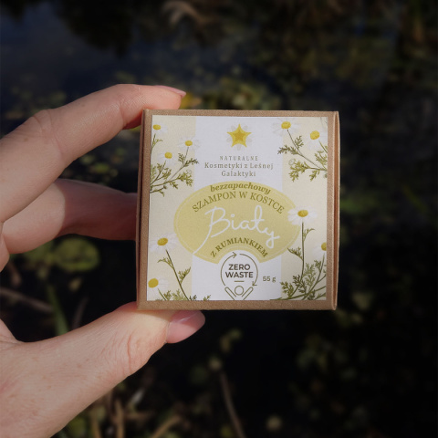 Szampon w Kostce – Biały z Rumiankiem bezzapachowy ultra łagodny