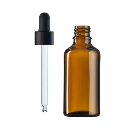 Butelka na propolis - szklana z pipetą (zakraplaczem) 50ml
